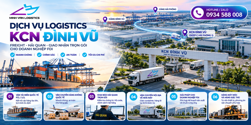 Dịch Vụ Logistics KCN Đình Vũ: 6 Bước Kết Nối FCL, Cảng Biển Và Hải Quan