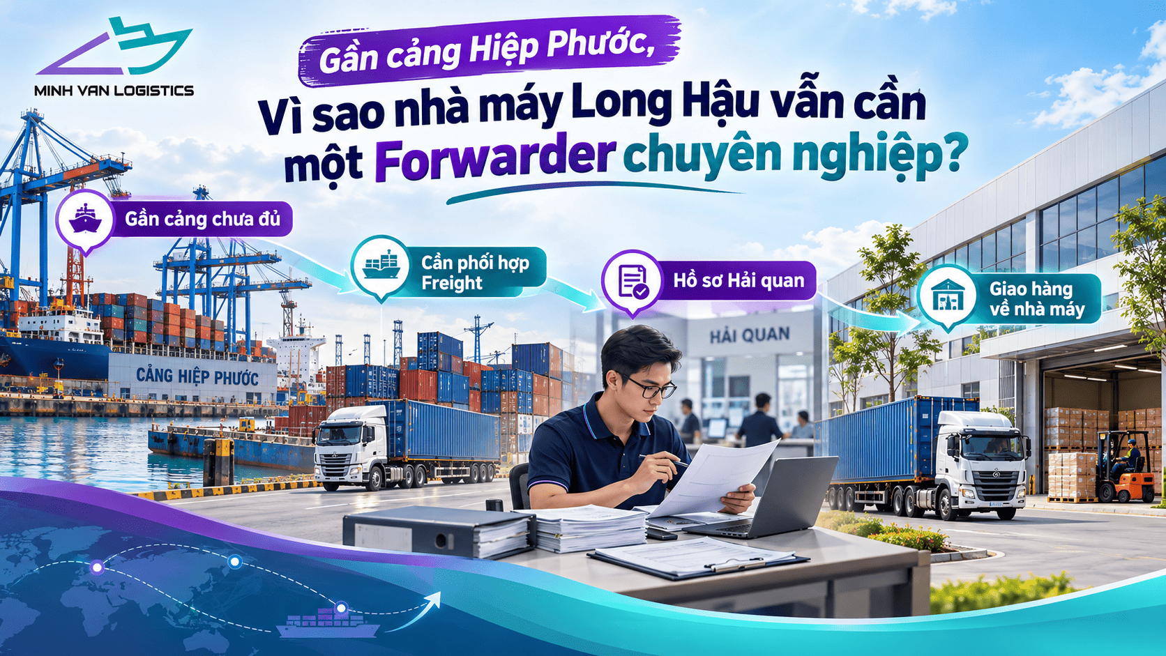 Gần cảng Hiệp Phước, vì sao nhà máy Long Hậu vẫn cần một Forwarder chuyên nghiệp?
