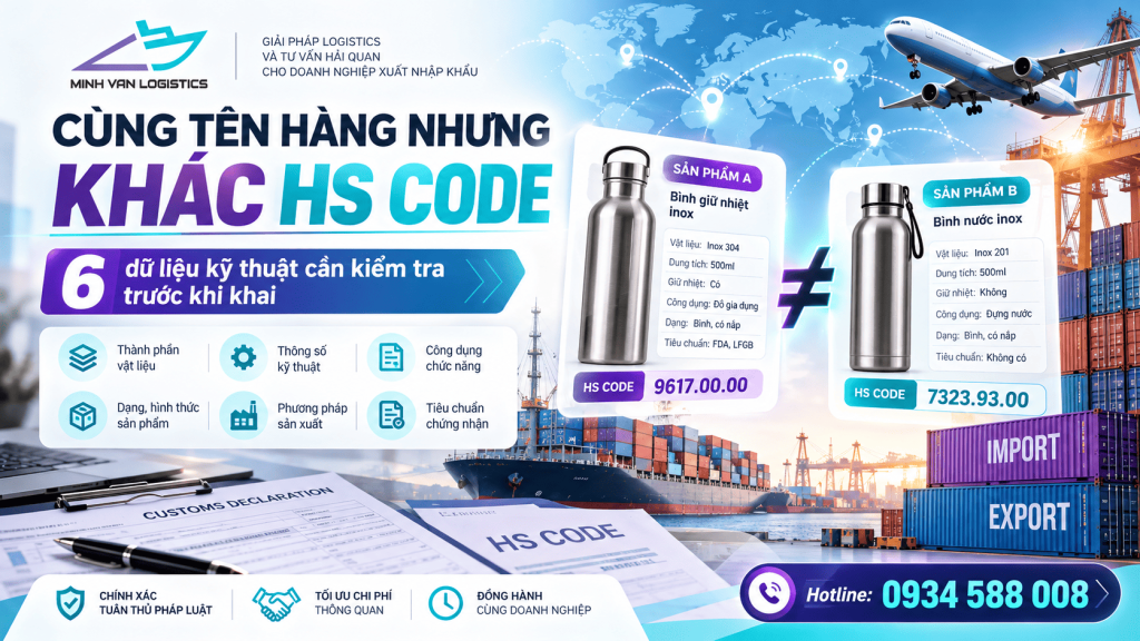 Cùng Tên Hàng Nhưng Khác HS Code