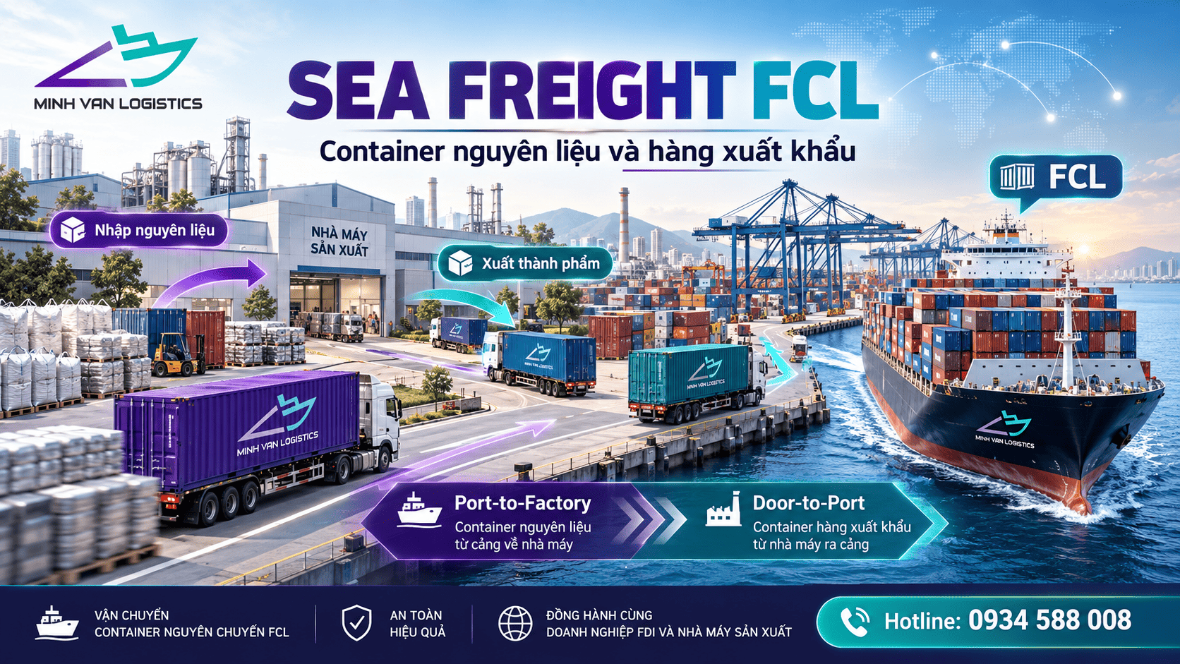 Sea Freight FCL – Container nguyên liệu và hàng xuất khẩu